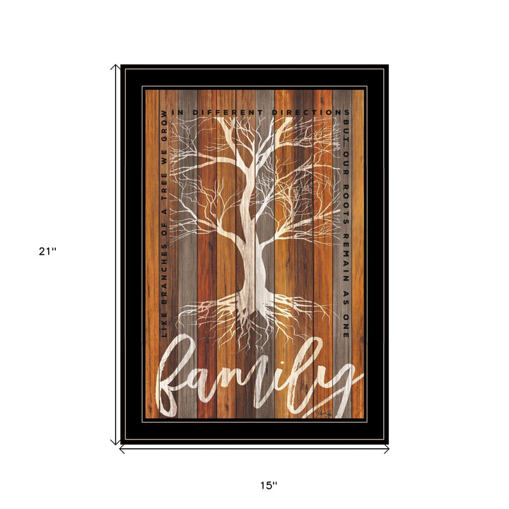 Family Roots 2 Black Framed Print Wall Art