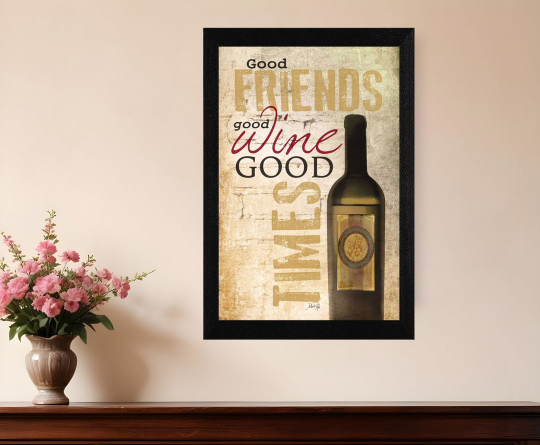 Good Wine 1 Black Framed Print Wall Art