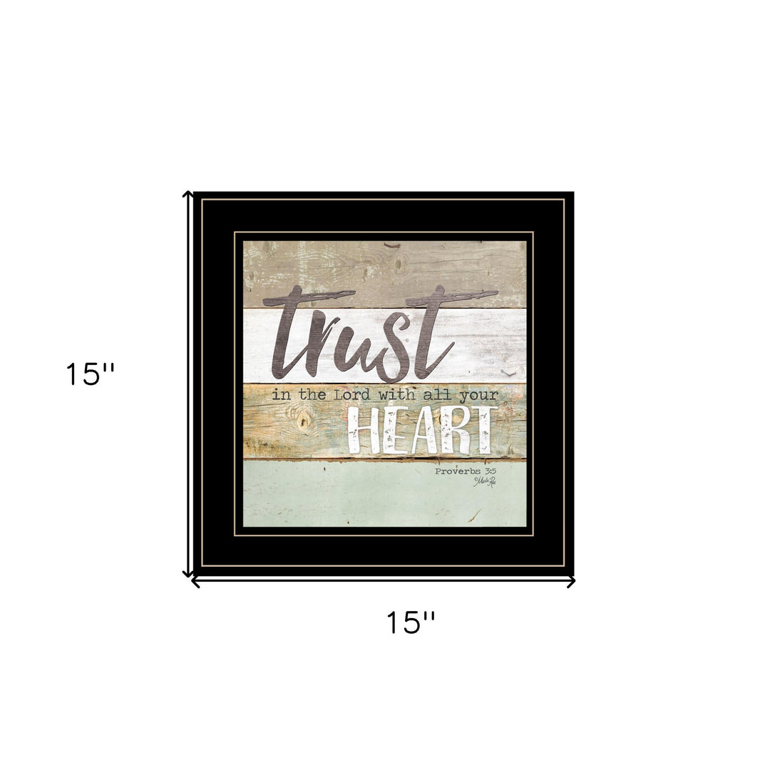 Trust in the Lord 2 Black Framed Print Wall Art