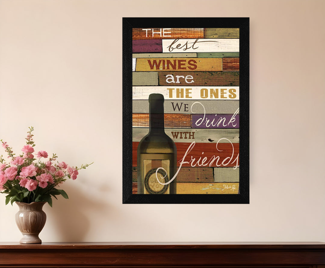 The Best Wine 1 Black Framed Print Wall Art