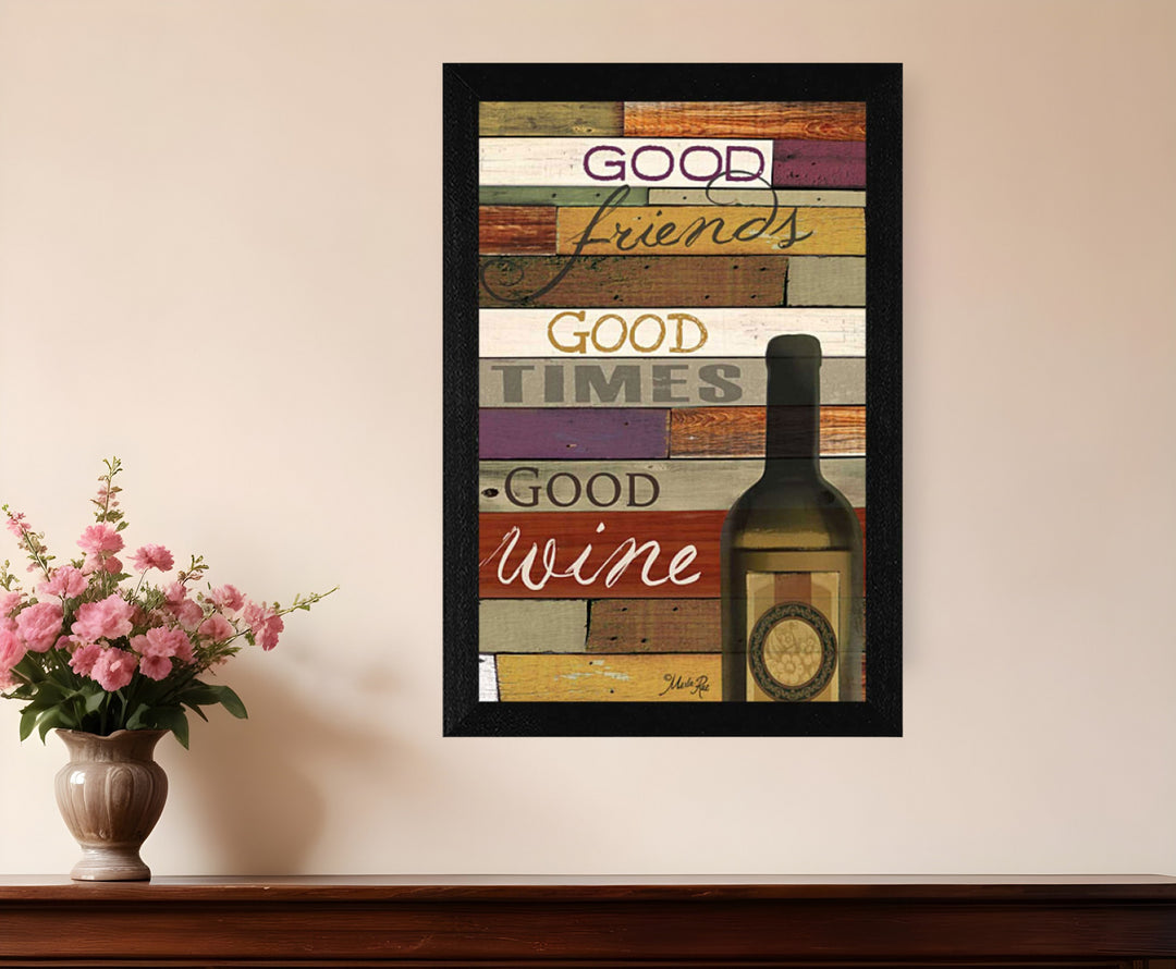 Good Wine 2 Black Framed Print Wall Art