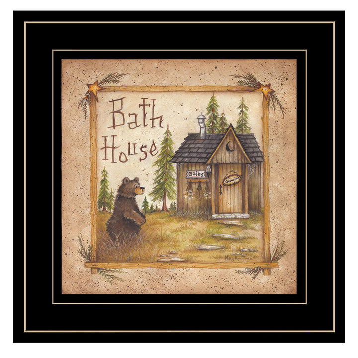 Bath House 4 Black Framed Print Bathroom Wall Art