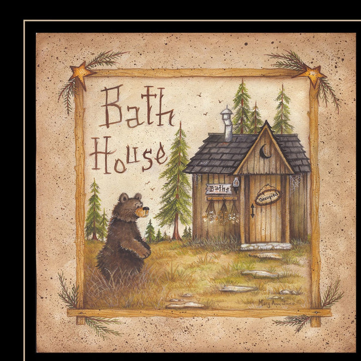 Bath House 4 Black Framed Print Bathroom Wall Art