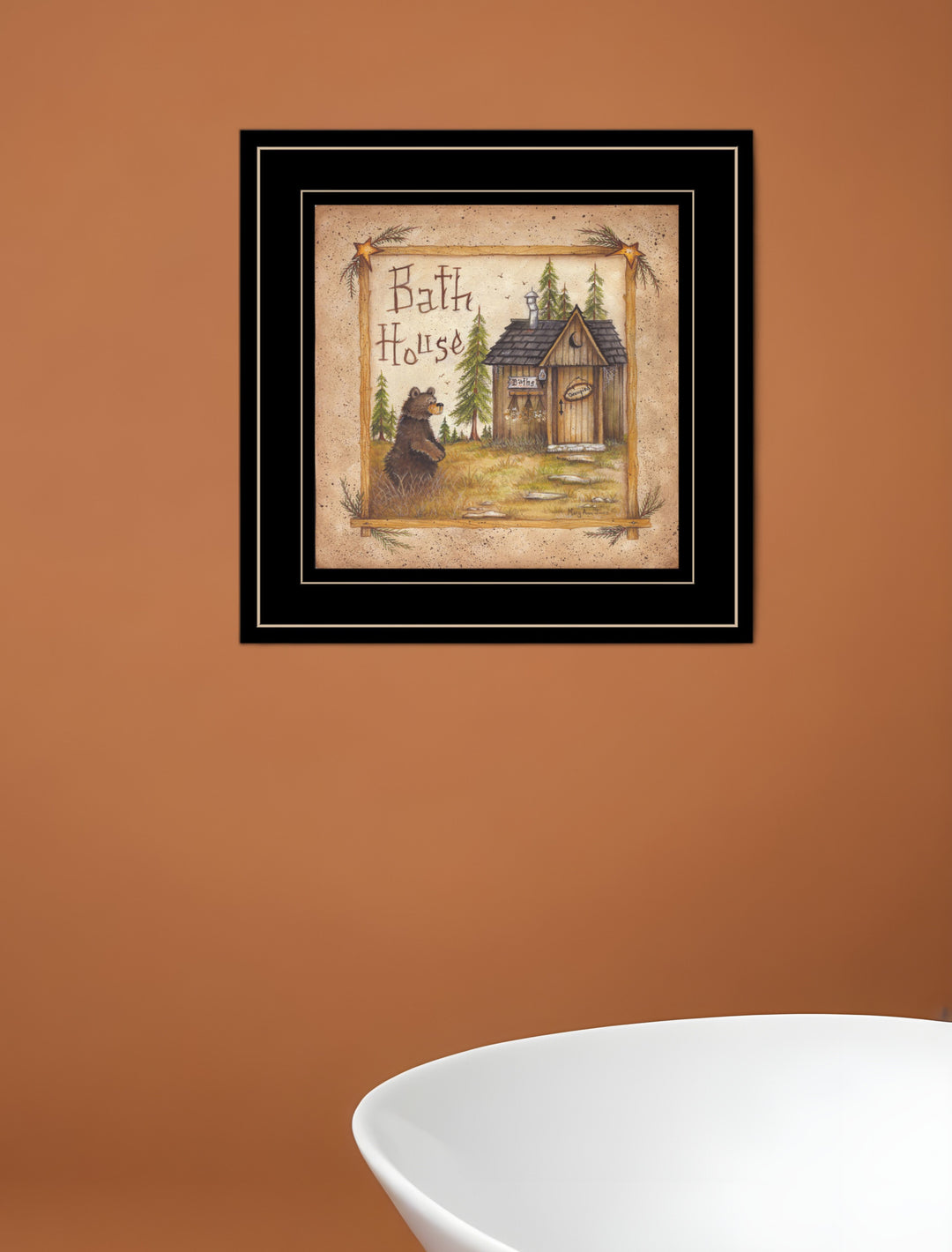 Bath House 4 Black Framed Print Bathroom Wall Art