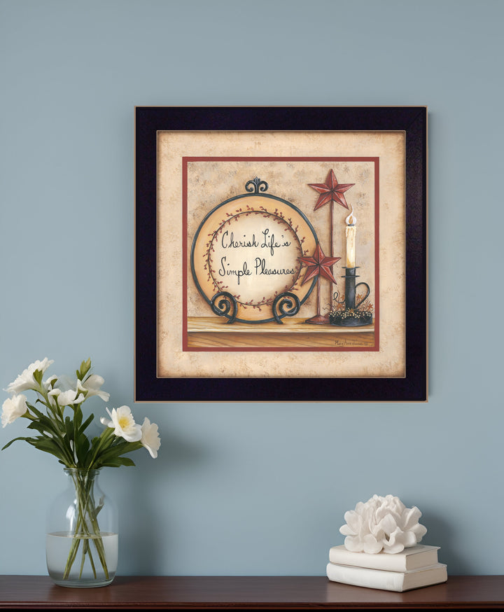 Simple Pleasures 2 Black Framed Print Wall Art