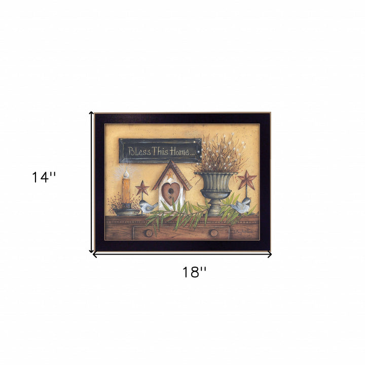 Bless This Home 4 Black Framed Print Wall Art