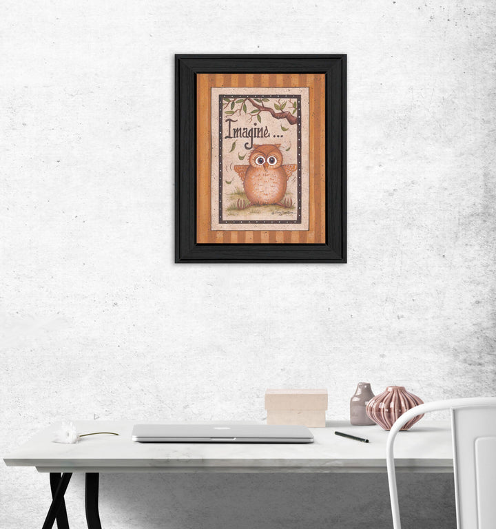 Imagine Black Framed Print Wall Art