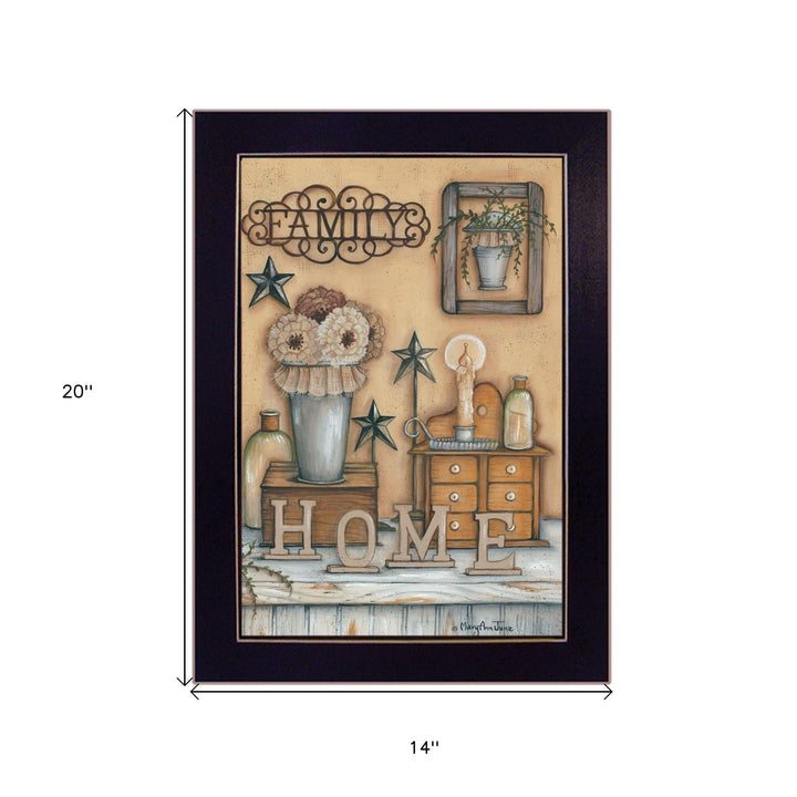 Family 9 Black Framed Print Wall Art