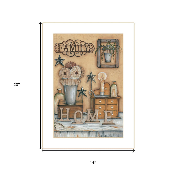 Family 10 White Framed Print Wall Art