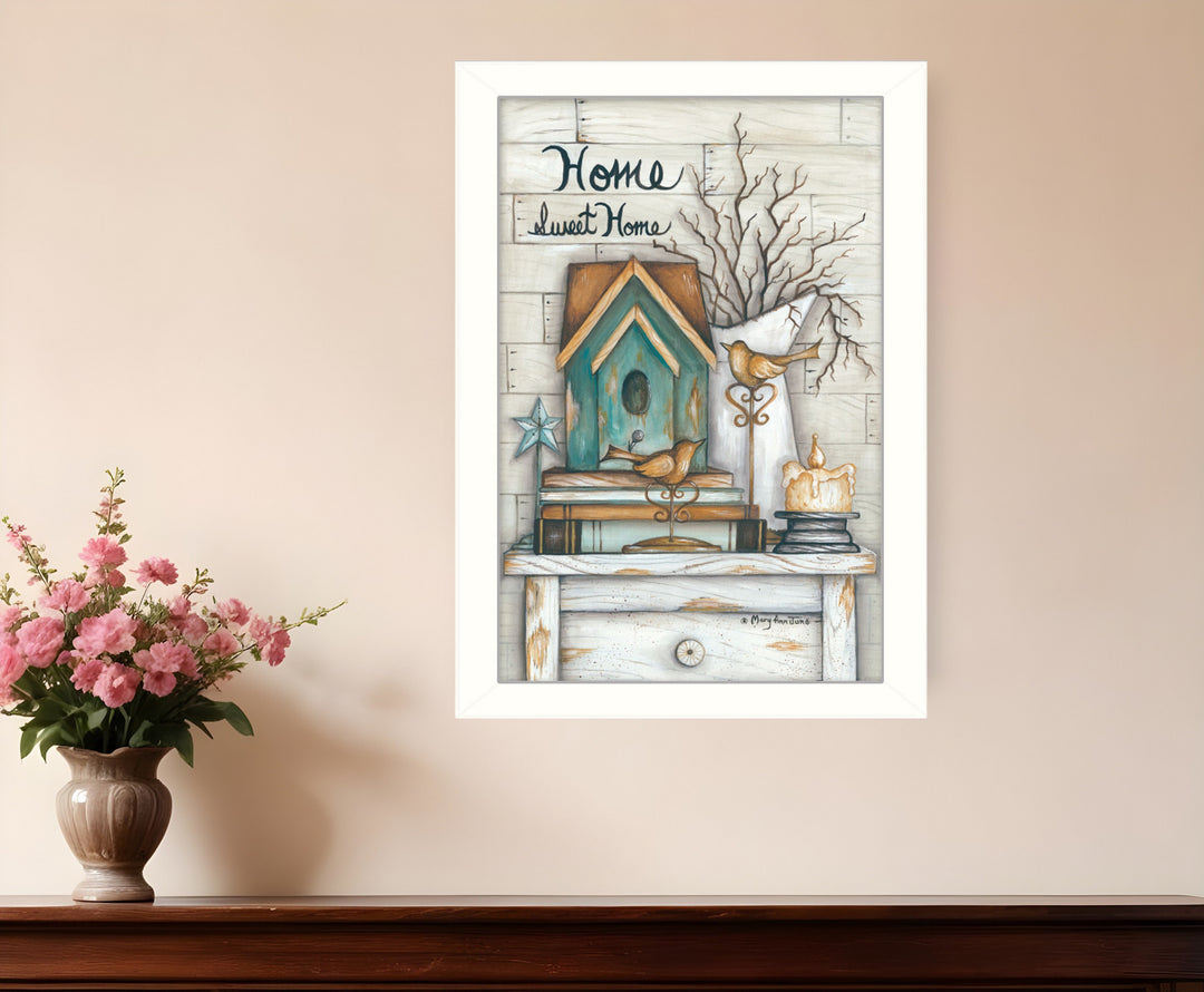 Home Sweet Home 5 White Framed Print Wall Art