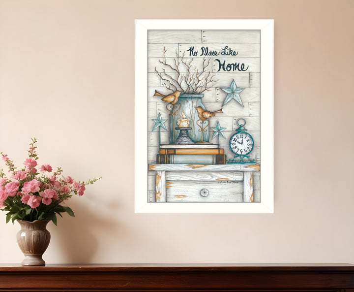 No Place Like Home 6 White Framed Print Wall Art