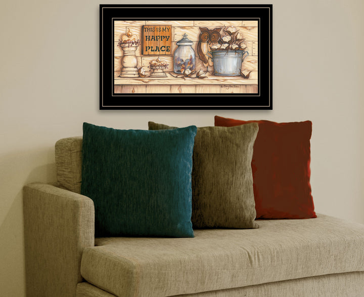 My Happy Place 2 Black Framed Print Wall Art