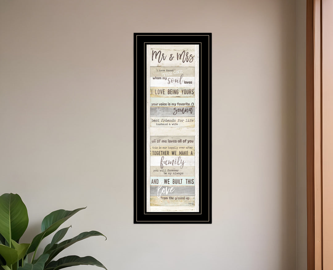 Mr and Mrs 1 Black Framed Print Wall Art