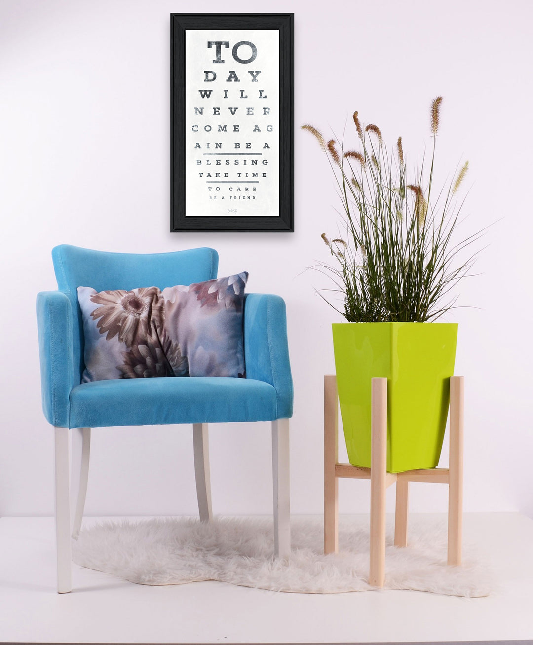 Eye Chart I 1 Black Framed Print Wall Art