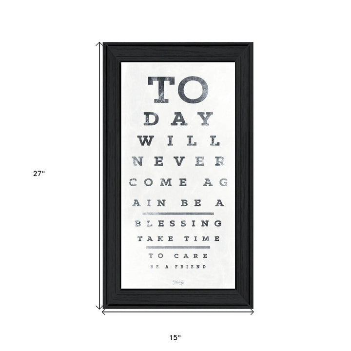 Eye Chart I 1 Black Framed Print Wall Art