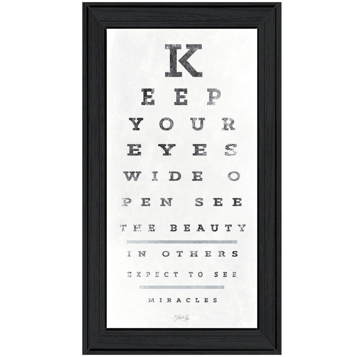 Eye Chart II 1 Black Framed Print Wall Art