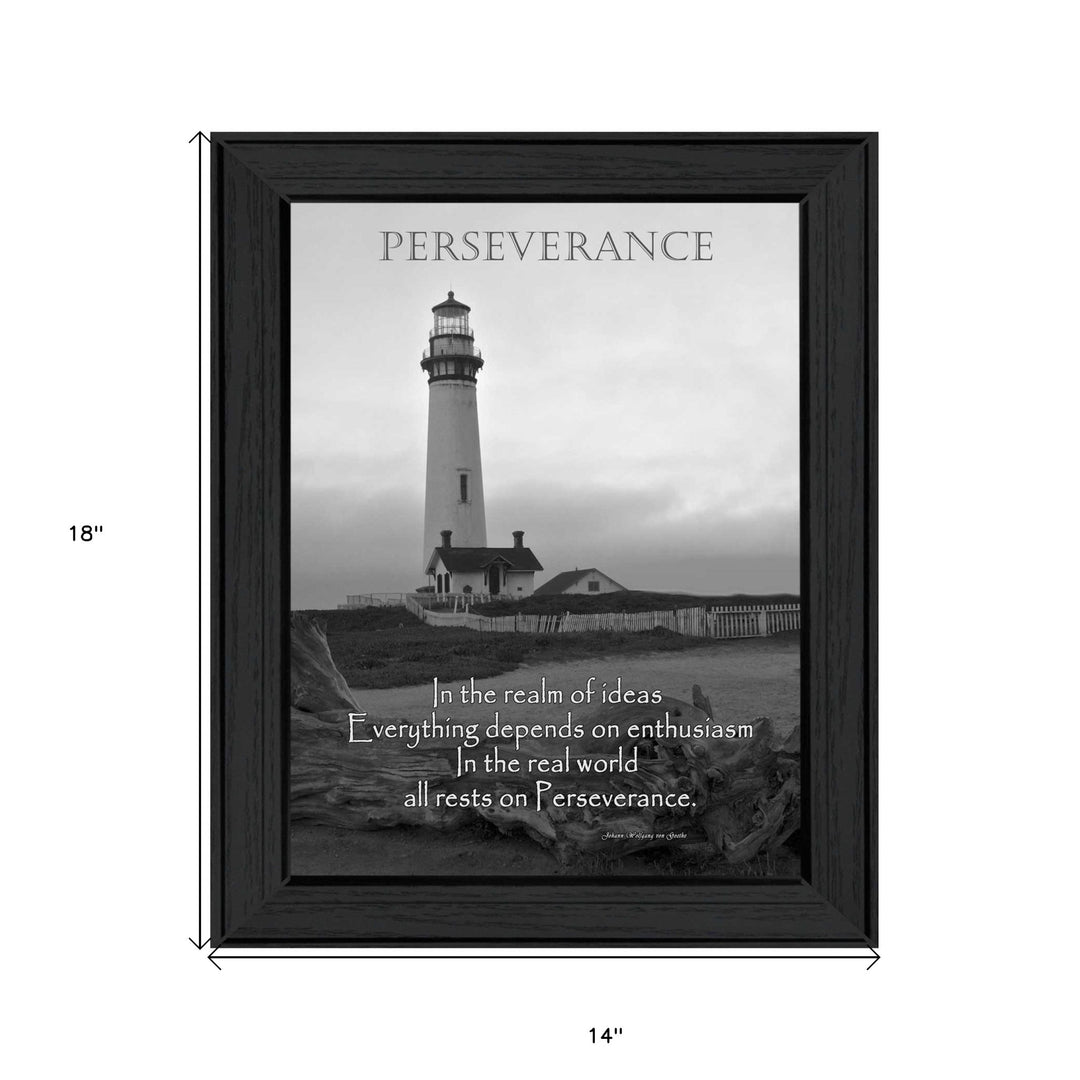 Perseverance 4 Black Framed Print Wall Art