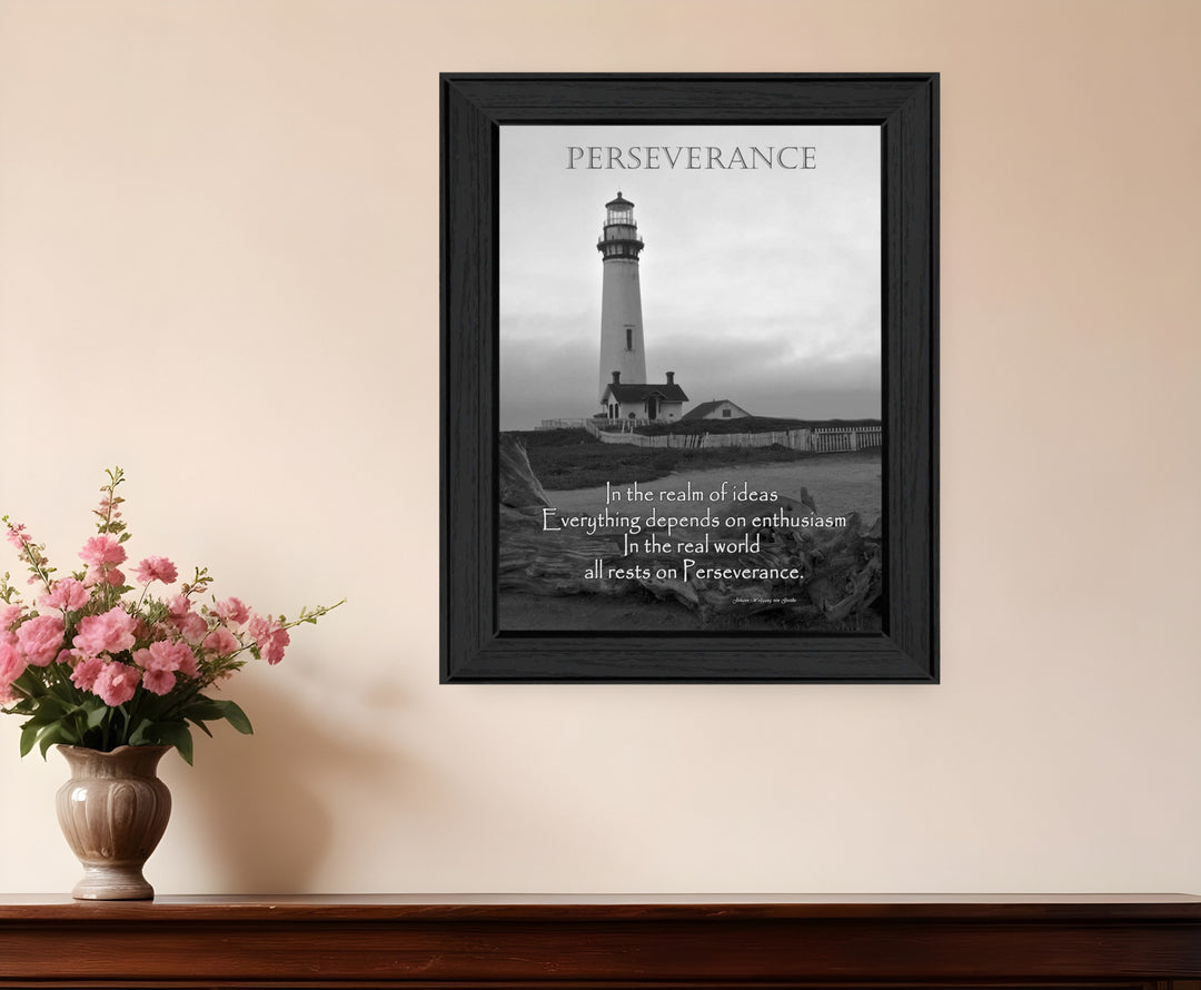 Perseverance 4 Black Framed Print Wall Art