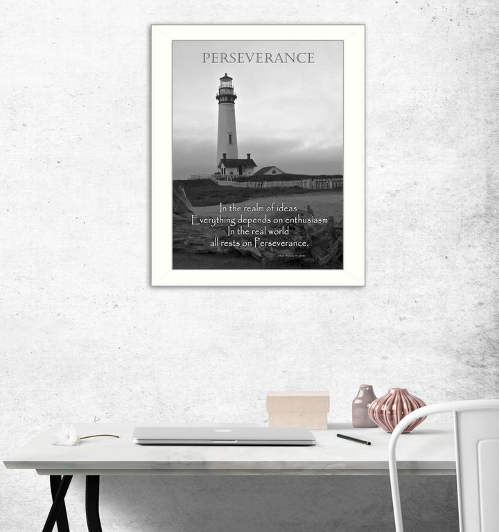 Perseverance 1 White Framed Print Wall Art