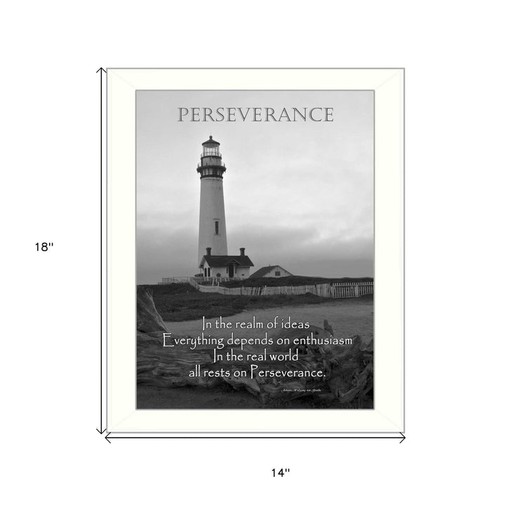 Perseverance 1 White Framed Print Wall Art