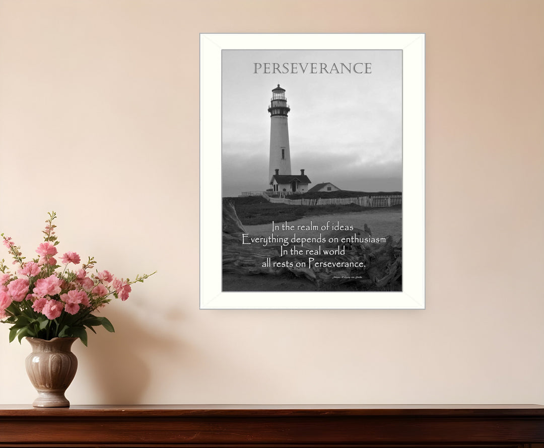 Perseverance 1 White Framed Print Wall Art