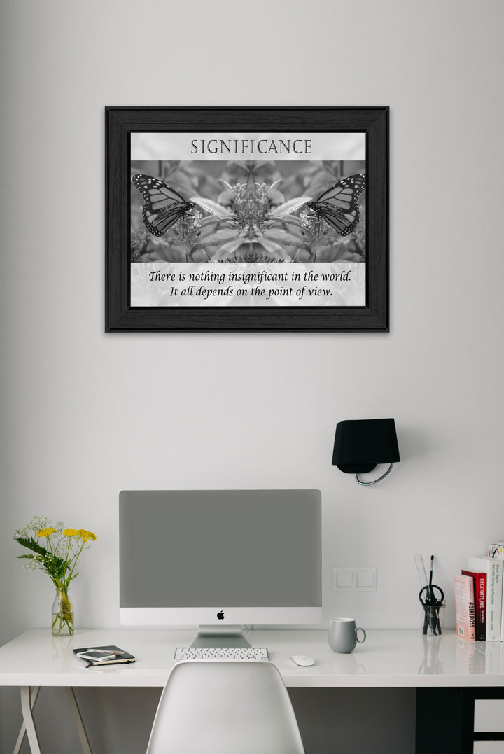 Significance 5 Black Framed Print Wall Art