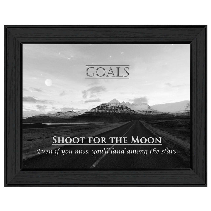 Goals 5 Black Framed Print Wall Art