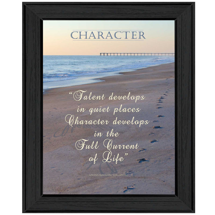 Character 3 Black Framed Print Wall Art