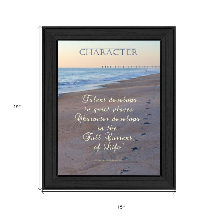 Character 3 Black Framed Print Wall Art