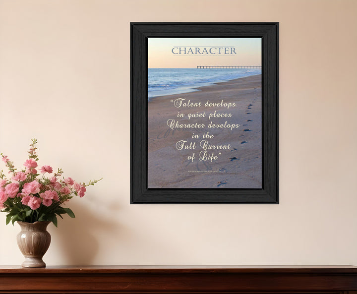 Character 3 Black Framed Print Wall Art