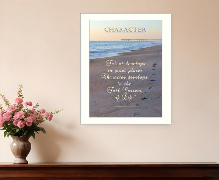 Character 4 White Framed Print Wall Art