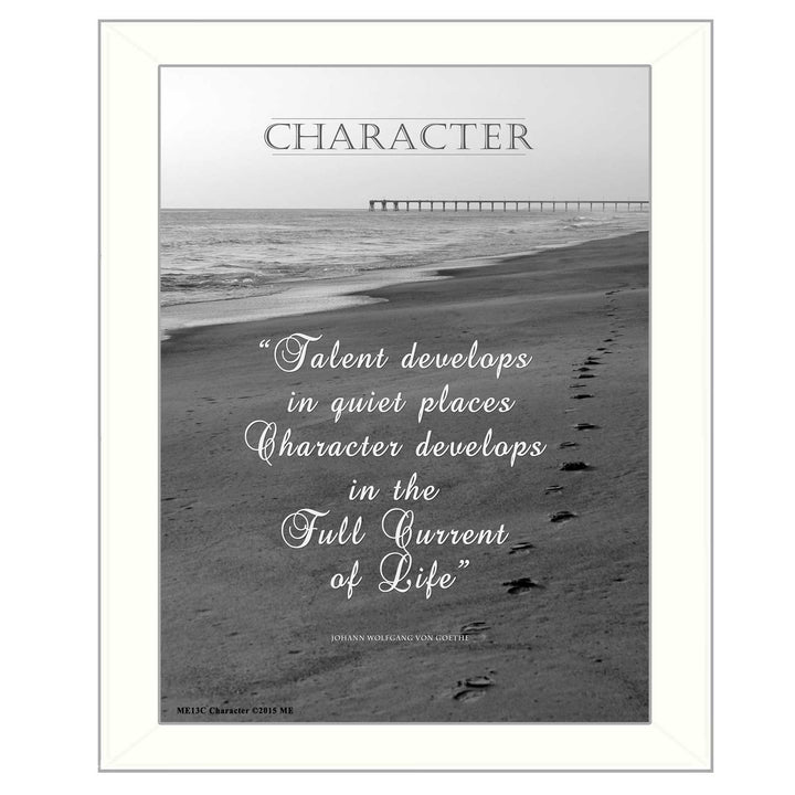 Character 6 White Framed Print Wall Art