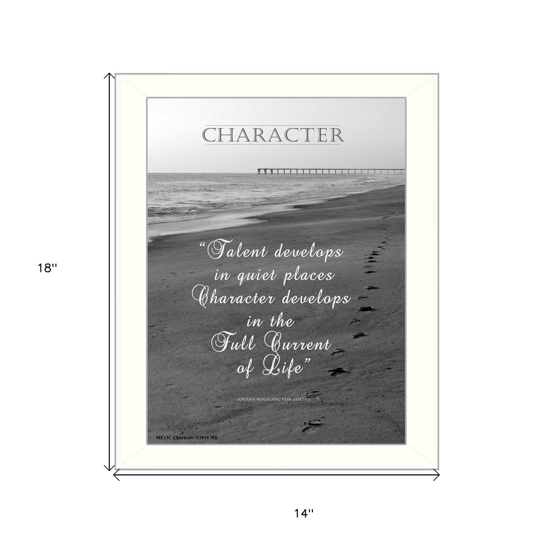 Character 6 White Framed Print Wall Art