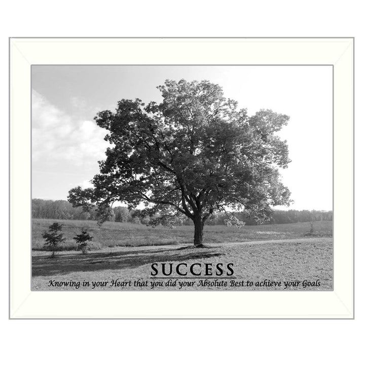 Success 6 White Framed Print Wall Art