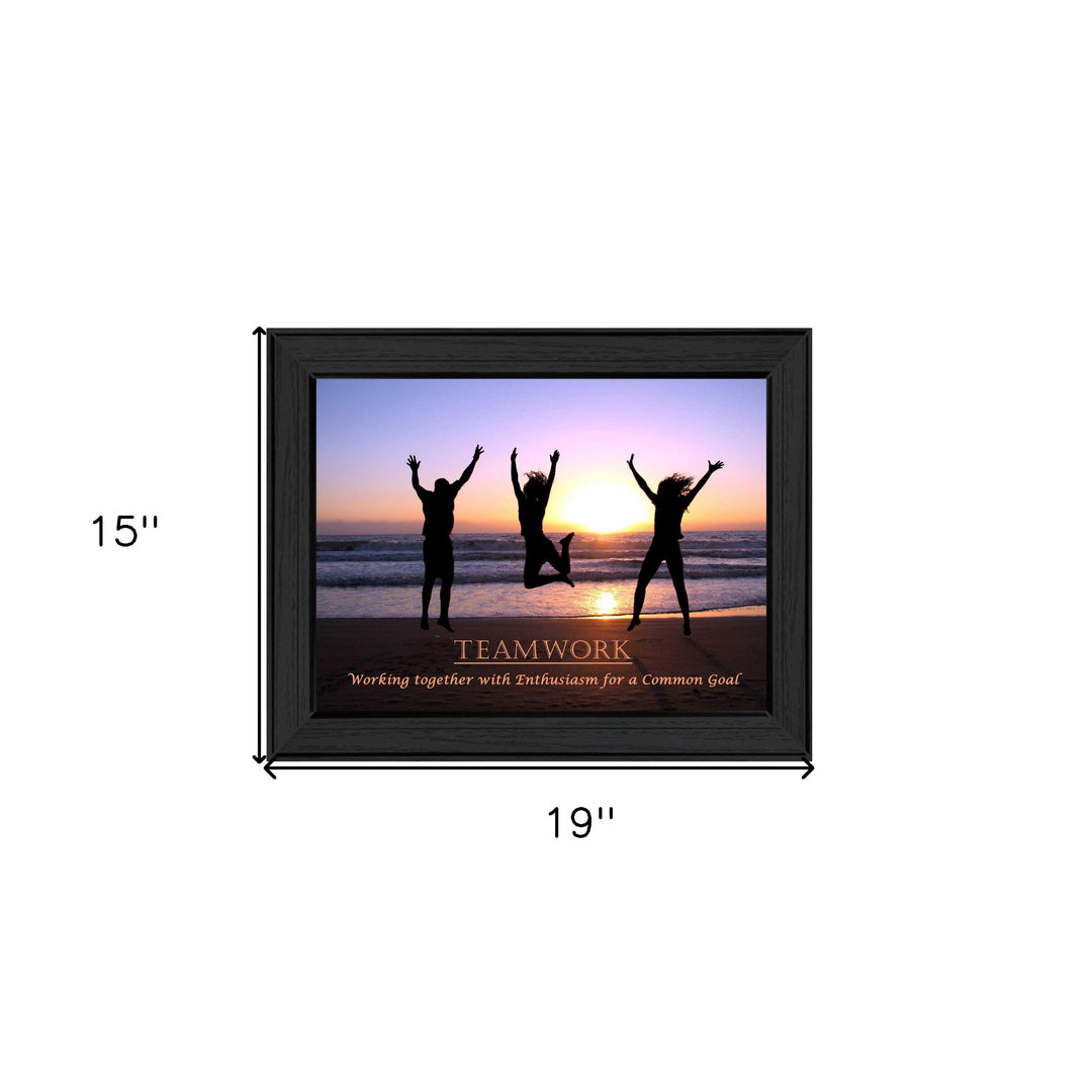 Teamwork 3 Black Framed Print Wall Art