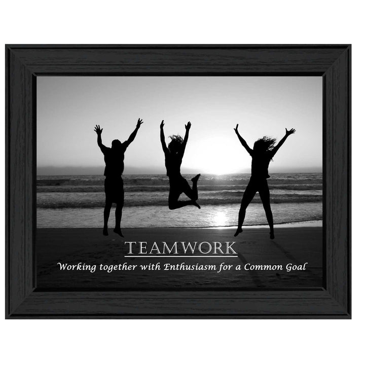 Teamwork 5 Black Framed Print Wall Art