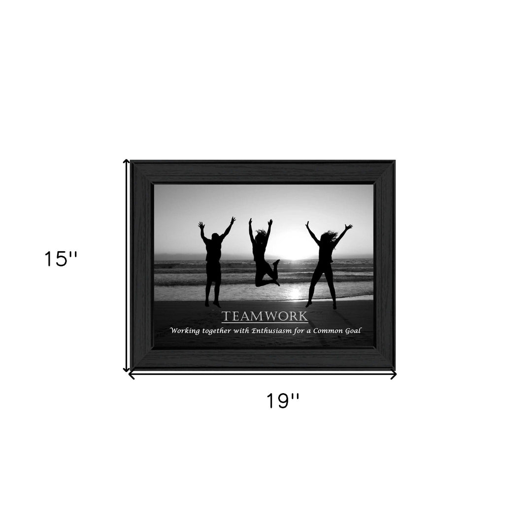 Teamwork 5 Black Framed Print Wall Art