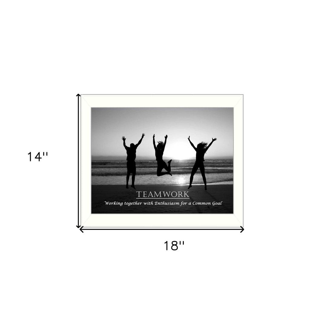 Teamwork 6 White Framed Print Wall Art