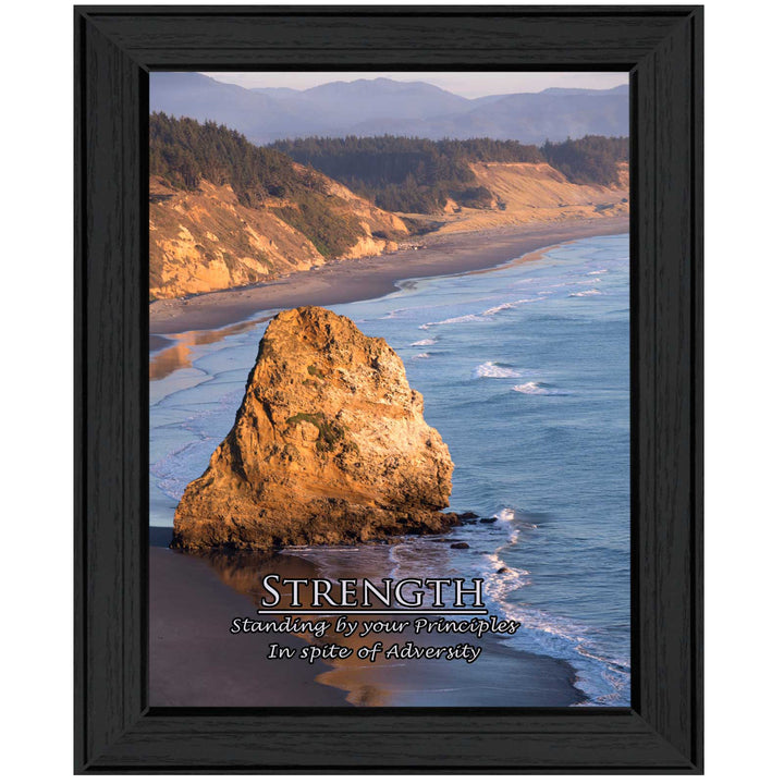 Strength 4 Black Framed Print Wall Art