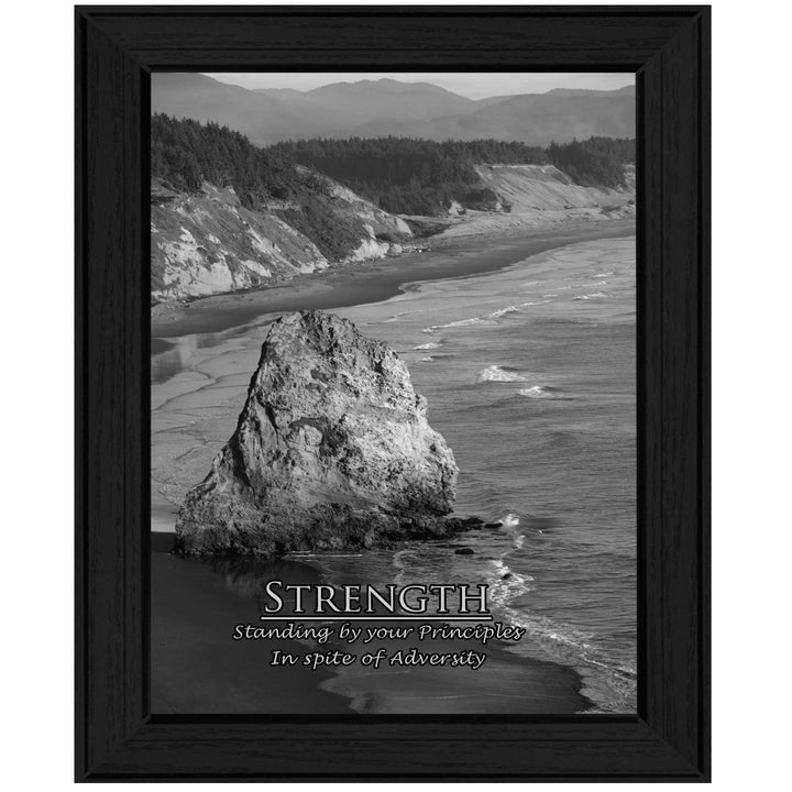 Strength 6 Black Framed Print Wall Art