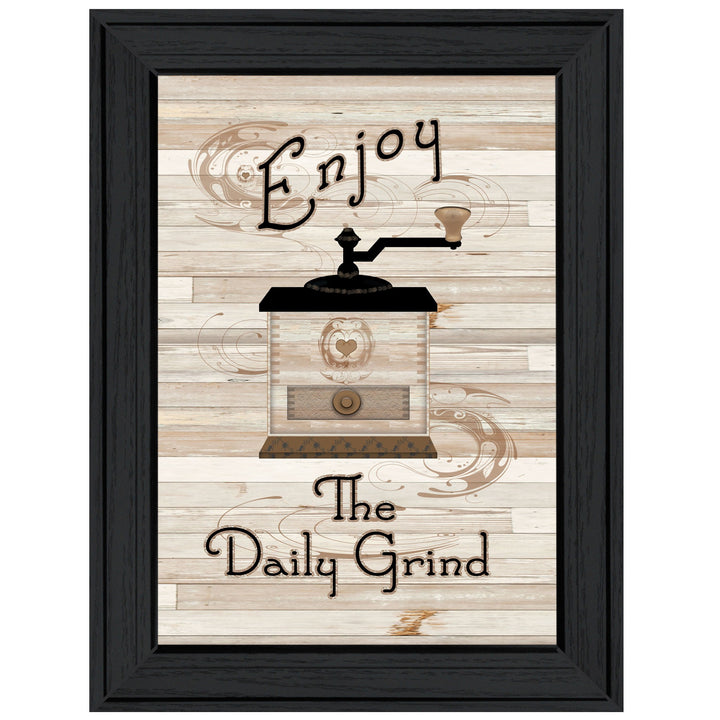 The Daily Grind 2 Black Framed Print Kitchen Wall Art