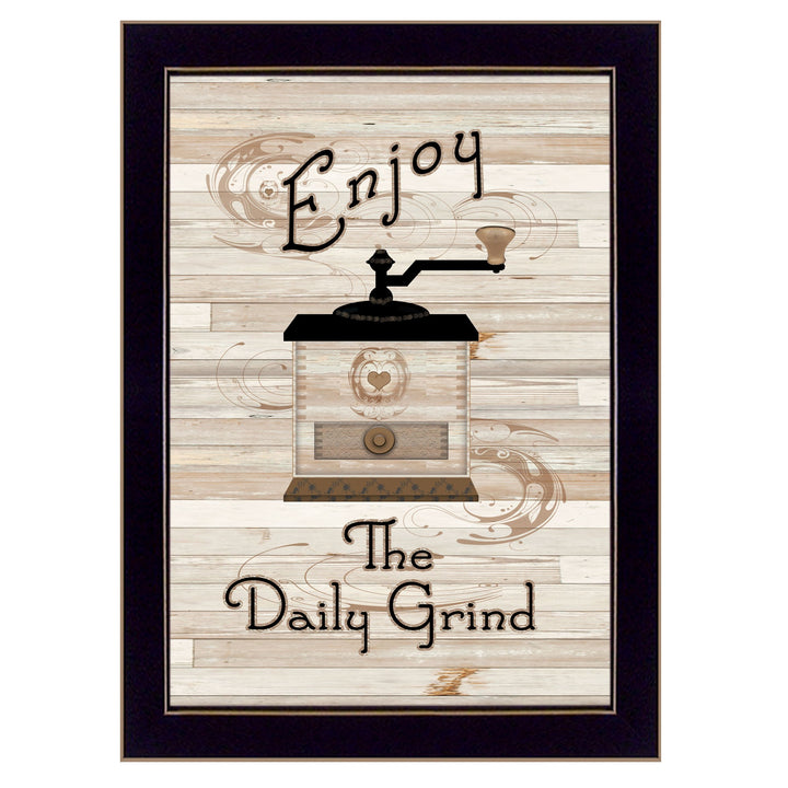 The Daily Grind 3 Black Framed Print Kitchen Wall Art