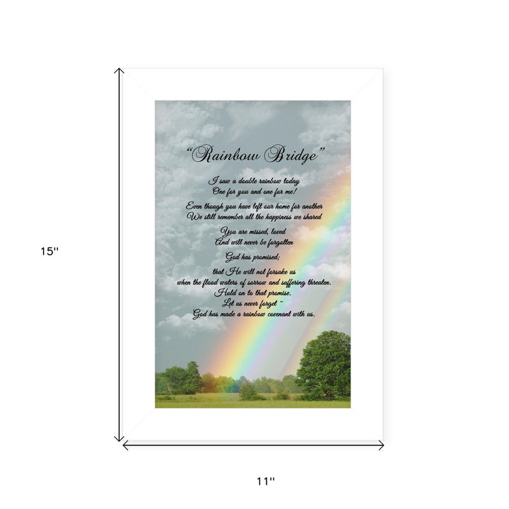 Rainbow Bridge 2 White Framed Print Wall Art