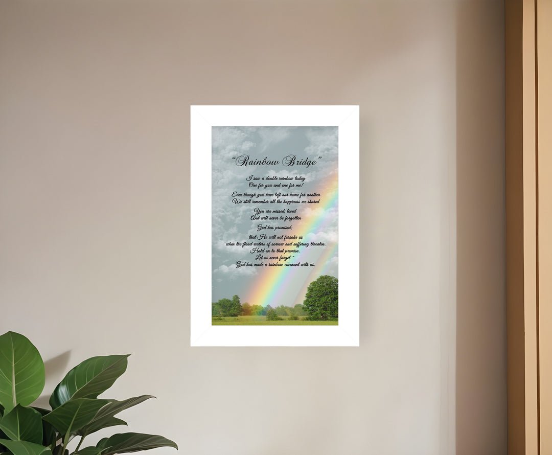 Rainbow Bridge 2 White Framed Print Wall Art