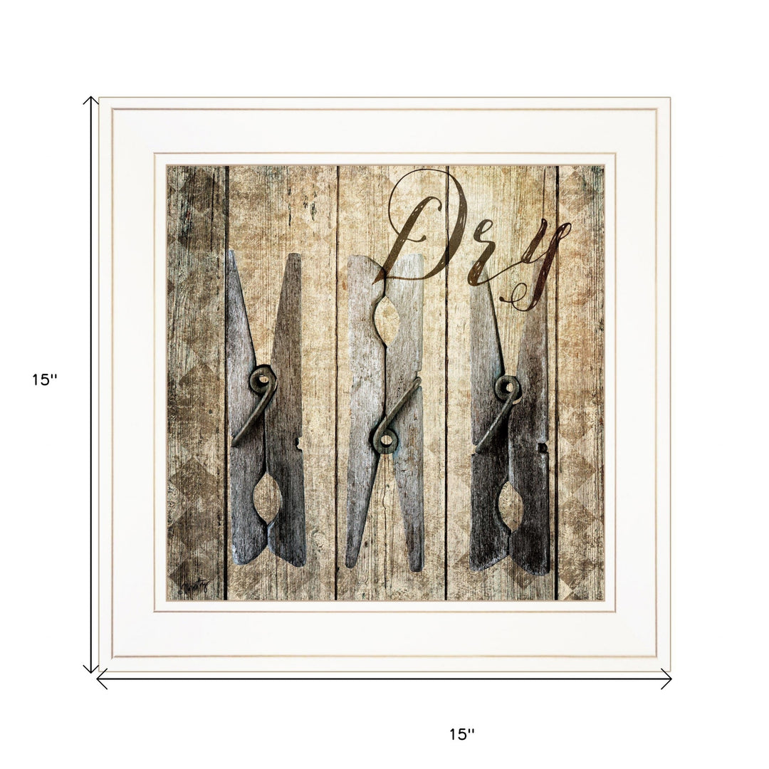 Dry 1 White Framed Print Wall Art