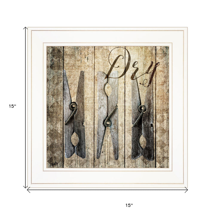 Dry 1 White Framed Print Wall Art