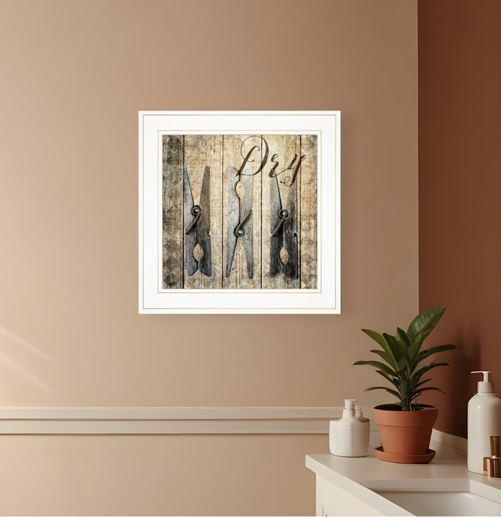 Dry 1 White Framed Print Wall Art