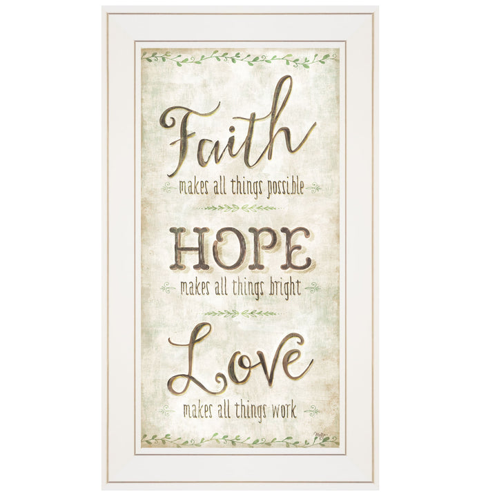 Faith 1 White Framed Print Wall Art