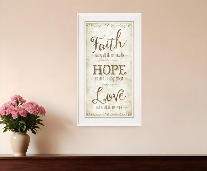 Faith 1 White Framed Print Wall Art