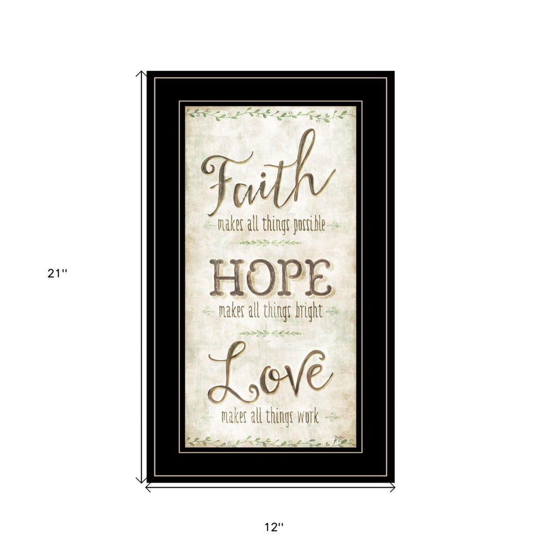 Faith 2 Black Framed Print Wall Art